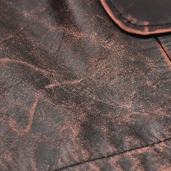 Very Good Condition Yohji Yamamoto POUR HOMME 92AW Leather Coat HS-J13-712 Size M Scratched Archive Used 4a004782