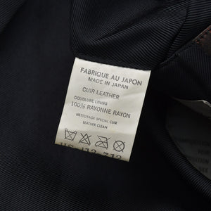 Very Good Condition Yohji Yamamoto POUR HOMME 92AW Leather Coat HS-J13-712 Size M Scratched Archive Used 4a004782