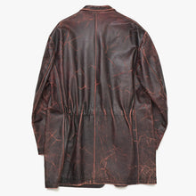 画像をギャラリービューアに読み込む, 極美品 Yohji Yamamoto POUR HOMME ヨウジヤマモト プールオム 92AW レザーコート HS-J13-712 サイズM 擦れ加工 アーカイブ 中古 4a004782