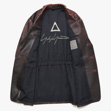 画像をギャラリービューアに読み込む, 極美品 Yohji Yamamoto POUR HOMME ヨウジヤマモト プールオム 92AW レザーコート HS-J13-712 サイズM 擦れ加工 アーカイブ 中古 4a004782