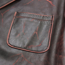 画像をギャラリービューアに読み込む, 極美品 Yohji Yamamoto POUR HOMME ヨウジヤマモト プールオム 92AW レザーコート HS-J13-712 サイズM 擦れ加工 アーカイブ 中古 4a004782