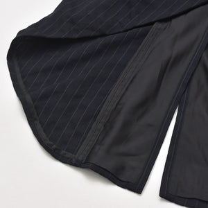 COMME des GARCONS コムデギャルソン 07AW パデッドハンドグローブ ピンストライプジャケット GT-J053 サイズSS ネイビー 美品 中古 4a004783