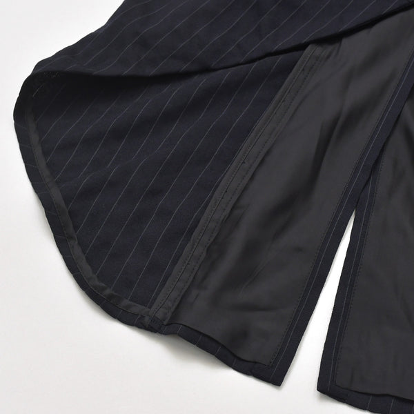 COMME des GARCONS コムデギャルソン 07AW パデッドハンドグローブ ピンストライプジャケット GT-J053 サイズSS ネイビー 美品 中古 4a004783