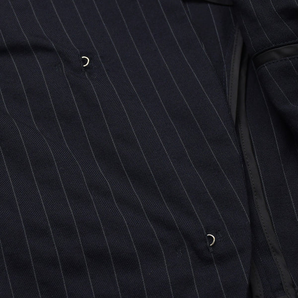 COMME des GARCONS コムデギャルソン 07AW パデッドハンドグローブ ピンストライプジャケット GT-J053 サイズSS ネイビー 美品 中古 4a004783