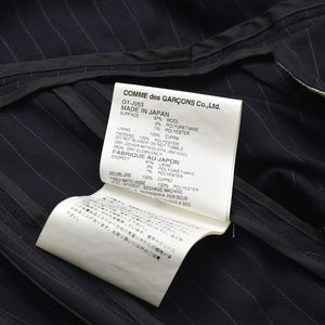 COMME des GARCONS コムデギャルソン 07AW パデッドハンドグローブ ピンストライプジャケット GT-J053 サイズSS ネイビー 美品 中古 4a004783