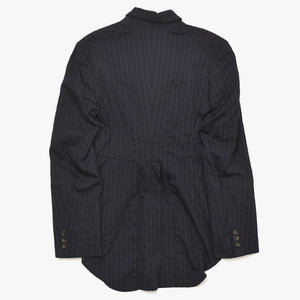 COMME des GARCONS コムデギャルソン 07AW パデッドハンドグローブ ピンストライプジャケット GT-J053 サイズSS ネイビー 美品 中古 4a004783