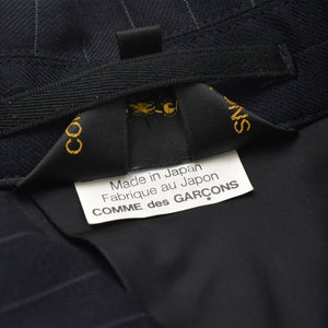 COMME des GARCONS コムデギャルソン 07AW パデッドハンドグローブ ピンストライプジャケット GT-J053 サイズSS ネイビー 美品 中古 4a004783