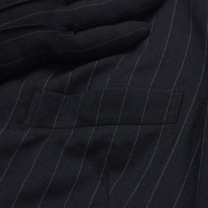 COMME des GARCONS コムデギャルソン 07AW パデッドハンドグローブ ピンストライプジャケット GT-J053 サイズSS ネイビー 美品 中古 4a004783