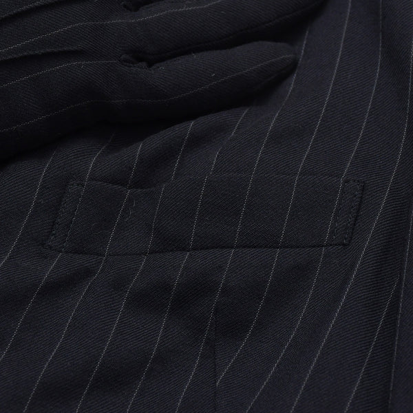COMME des GARCONS コムデギャルソン 07AW パデッドハンドグローブ ピンストライプジャケット GT-J053 サイズSS ネイビー 美品 中古 4a004783
