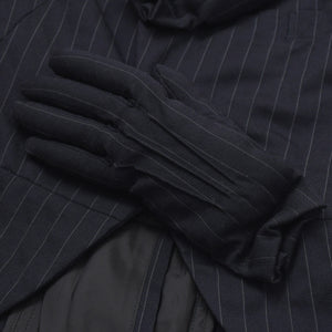 COMME des GARCONS コムデギャルソン 07AW パデッドハンドグローブ ピンストライプジャケット GT-J053 サイズSS ネイビー 美品 中古 4a004783