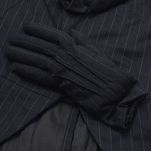 画像をギャラリービューアに読み込む, COMME des GARCONS コムデギャルソン 07AW パデッドハンドグローブ ピンストライプジャケット GT-J053 サイズSS ネイビー 美品 中古 4a004783