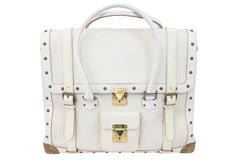 LOUIS VUITTON Extravagan Limited Edition Handbag Suhari Leather Ivory Studs M91803 Used 47954