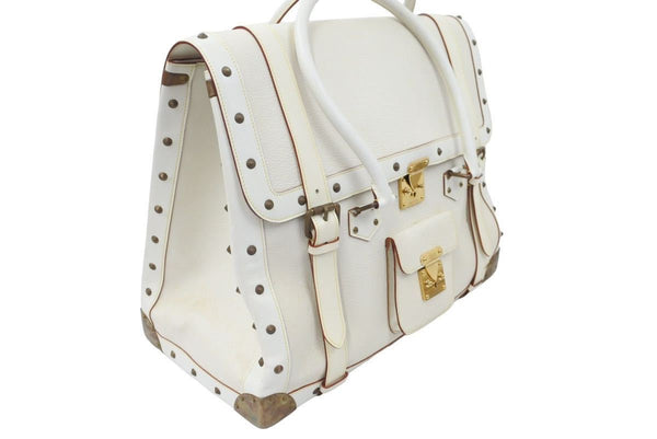 LOUIS VUITTON Extravagan Limited Edition Handbag Suhari Leather Ivory Studs M91803 Used 47954