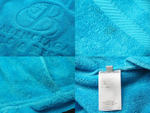 画像をギャラリービューアに読み込む, BALENCIAGA バレンシアガ バスローブ ホテル＆リゾート コットン フード付 タオル生地 ハンガー ガーメント ブルー 美品 中古 48010