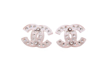 画像をギャラリービューアに読み込む, 美品 CHANEL シャネル ピアス ココマーク ピンククリア ラインストーン 18S ピンク シルバー中古 48040