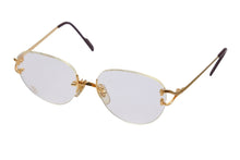 画像をギャラリービューアに読み込む, CARTIER カルティエ メガネ ゴールド レッド 135 1560112刻印 メガネケース 美品 中古 48065