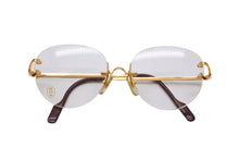 画像をギャラリービューアに読み込む, CARTIER カルティエ メガネ ゴールド レッド 135 1560112刻印 メガネケース 美品 中古 48065