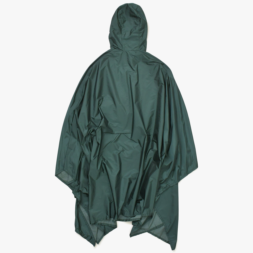 PRADA プラダ Re-Nylon フード付き ナイロンレインポンチョ SGB942 アノラック メタルロゴプレート グリーン Sサイズ ハーフジップ マッドグリーン金具 美品 中古 4a004807