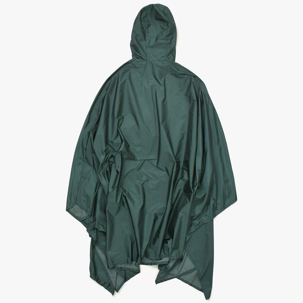 PRADA プラダ Re-Nylon フード付き ナイロンレインポンチョ SGB942 アノラック メタルロゴプレート グリーン Sサイズ ハーフジップ マッドグリーン金具 美品 中古 4a004807