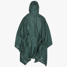 Load image into Gallery viewer, PRADA プラダ Re-Nylon フード付き ナイロンレインポンチョ SGB942 アノラック メタルロゴプレート グリーン Sサイズ ハーフジップ マッドグリーン金具 美品 中古 4a004807