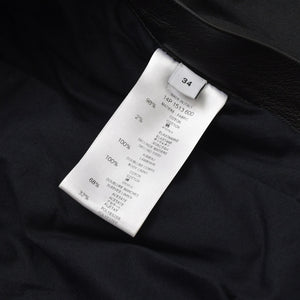 GIVENCHY Leather Jacket Zipper Design 14P 1513 600 Lambskin Black Silver Hardware Size 34 Good Condition Used 4a004809