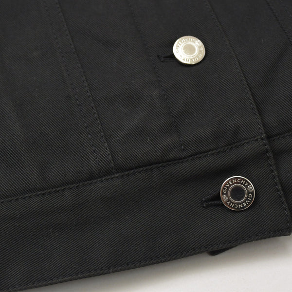 GIVENCHY Leather Jacket Zipper Design 14P 1513 600 Lambskin Black Silver Hardware Size 34 Good Condition Used 4a004809