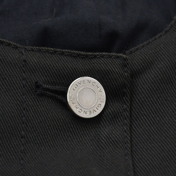 GIVENCHY Leather Jacket Zipper Design 14P 1513 600 Lambskin Black Silver Hardware Size 34 Good Condition Used 4a004809