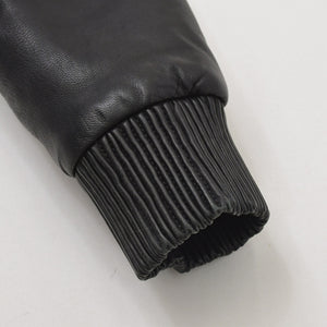 GIVENCHY Leather Jacket Zipper Design 14P 1513 600 Lambskin Black Silver Hardware Size 34 Good Condition Used 4a004809