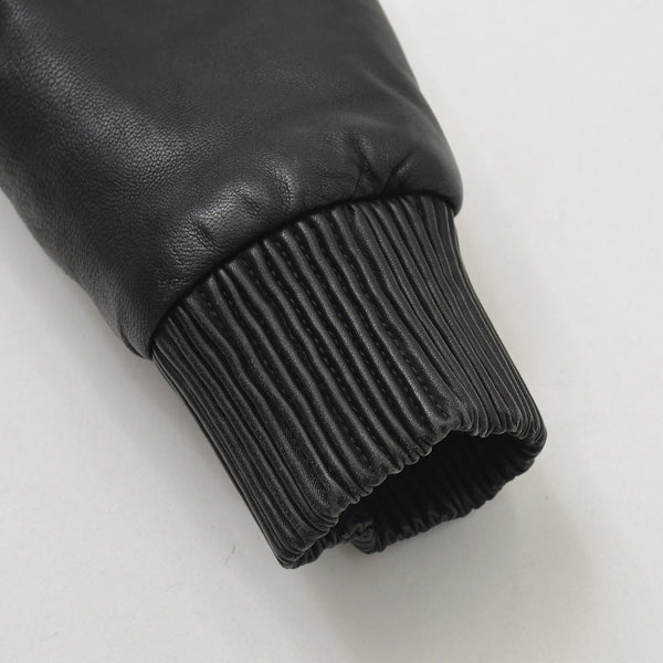 GIVENCHY Leather Jacket Zipper Design 14P 1513 600 Lambskin Black Silver Hardware Size 34 Good Condition Used 4a004809