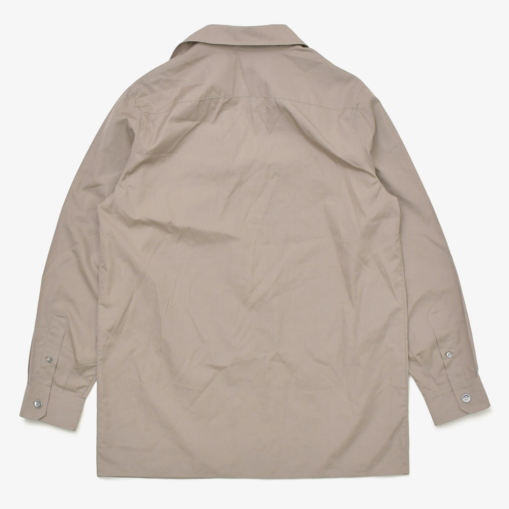 HERMES エルメス シャツ ロングスリーブシャツ 長袖シャツ ベージュ グレー サイズ34 美品 中古 4a004810