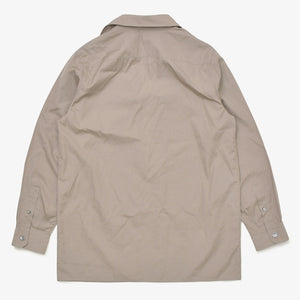 HERMES エルメス シャツ ロングスリーブシャツ 長袖シャツ ベージュ グレー サイズ34 美品 中古 4a004810