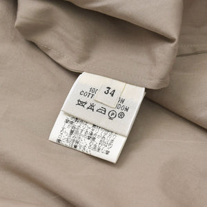 HERMES エルメス シャツ ロングスリーブシャツ 長袖シャツ ベージュ グレー サイズ34 美品 中古 4a004810
