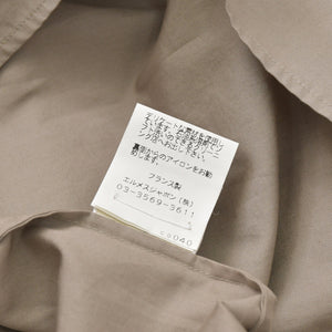 HERMES エルメス シャツ ロングスリーブシャツ 長袖シャツ ベージュ グレー サイズ34 美品 中古 4a004810