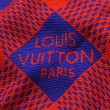 Load image into Gallery viewer, 新品同様 LOUIS VUITTON ルイヴィトン ダミエ マサイ ブランケット ひざ掛け 401910 フリンジ ウール 中古 4a004816