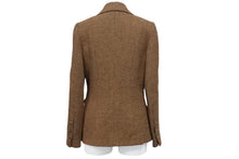 画像をギャラリービューアに読み込む, 極美品 CHANEL シャネル ヴィンテージ ツイードジャケット P09585V05959 ブラウン ガンメタ金具 サイズ34 中古 48274