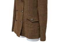 画像をギャラリービューアに読み込む, 極美品 CHANEL シャネル ヴィンテージ ツイードジャケット P09585V05959 ブラウン ガンメタ金具 サイズ34 中古 48274