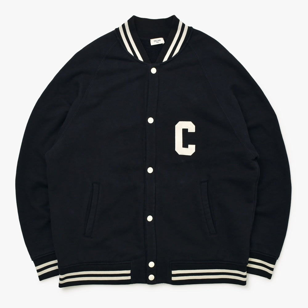 CELINE セリーヌ ブラック カレッジ テディジャケット ブルゾン 2Y815345F イタリア製 コットン 美品 中古 4a000483