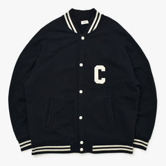 CELINE セリーヌ ブラック カレッジ テディジャケット ブルゾン 2Y815345F イタリア製 コットン 美品 中古 4a000483