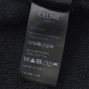 CELINE セリーヌ ブラック カレッジ テディジャケット ブルゾン 2Y815345F イタリア製 コットン 美品 中古 4a000483