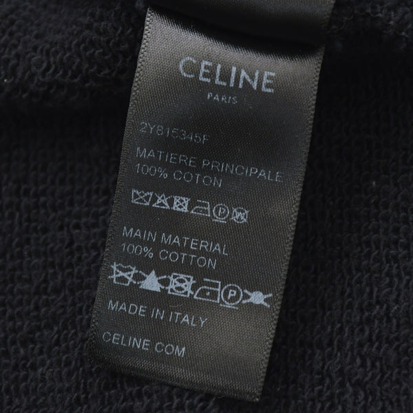 CELINE セリーヌ ブラック カレッジ テディジャケット ブルゾン 2Y815345F イタリア製 コットン 美品 中古 4a000483