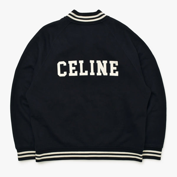CELINE セリーヌ ブラック カレッジ テディジャケット ブルゾン 2Y815345F イタリア製 コットン 美品 中古 4a000483