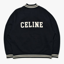 画像をギャラリービューアに読み込む, CELINE セリーヌ ブラック カレッジ テディジャケット ブルゾン 2Y815345F イタリア製 コットン 美品 中古 4a000483