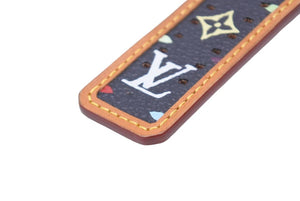 Very Good Condition LOUIS VUITTON Watch Replacement Strap Tambour Multicolor Junuin Leather Q1211 Black Used 48301