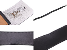 画像をギャラリービューアに読み込む, LOUIS VUITTON ルイ・ヴィトン サンチュールジーンズベルト M6812 LB0015 85/34 レザー ブラック シルバー金具 美品 中古 48429