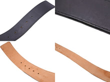 画像をギャラリービューアに読み込む, LOUIS VUITTON ルイ・ヴィトン サンチュールジーンズベルト M6812 LB0015 85/34 レザー ブラック シルバー金具 美品 中古 48429