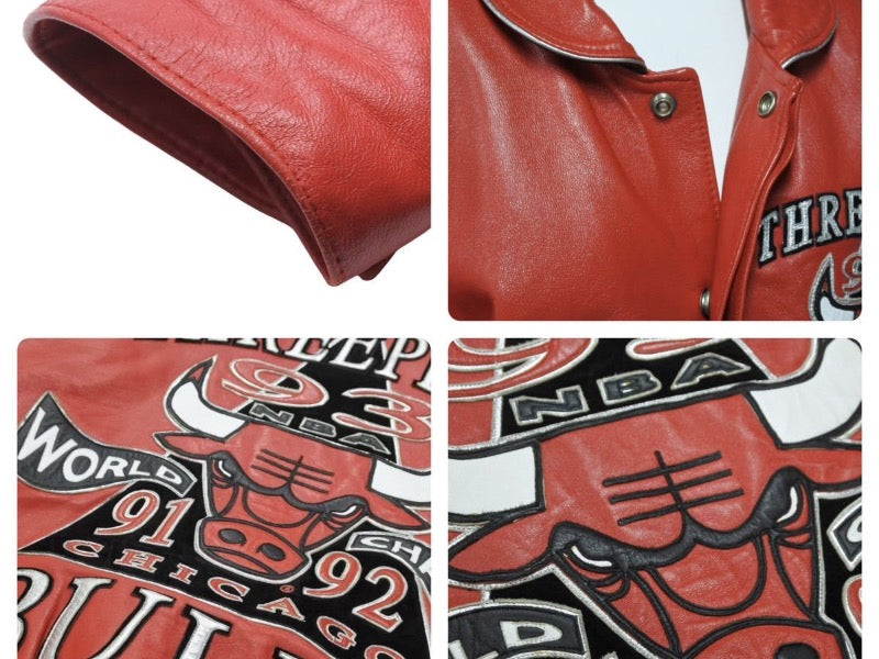 JEFF HAMILTON ジェフハミルトン chicago bulls jacket シカゴブルズ レッド レザージャケット サイズS 76599  中古 48454 – Casanova Vintage