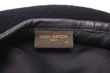 画像をギャラリービューアに読み込む, LOUIS VUITTON ルイヴィトン FRAGMENT フラグメント パリストーキョーワッペンベレー帽 M73748 17SS ブラック 美品 中古 48455