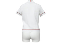 画像をギャラリービューアに読み込む, 極美品 THOMBROWN トムブラウン 22SS ストライプ ショートスリーブ コットン ホワイト レッド ネイビー サイズ36 中古 48587