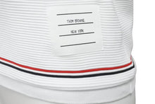 画像をギャラリービューアに読み込む, 極美品 THOMBROWN トムブラウン 22SS ストライプ ショートスリーブ コットン ホワイト レッド ネイビー サイズ36 中古 48587