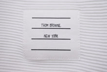 画像をギャラリービューアに読み込む, 極美品 THOMBROWN トムブラウン 22SS ストライプ ショートスリーブ コットン ホワイト レッド ネイビー サイズ36 中古 48587